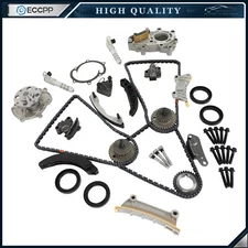 Timing Chain Kit Oil Pump Water Pump VTC Solenoid For 07-16 Cadillac Suzuki 3.6L