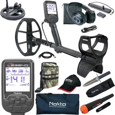 Nokta The Legend SMF Metal Detector Pro Pack, Pinpointer, Digger, Hat, Carry Bag