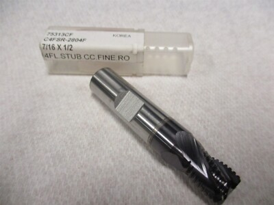 YG 75313CF 7/16'' Cobalt Square End Mill 3/4'' Depth of Cut TiAlN Coat 1/2'' Shank