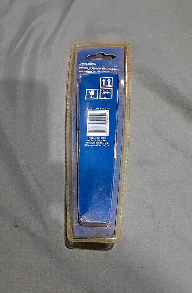 Tesco 1.2 Meter White Aerial Cable Lead For Television And Video