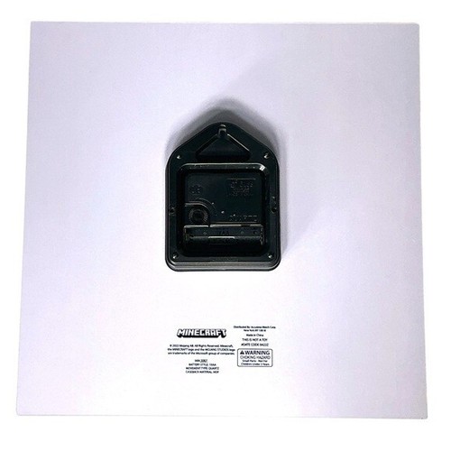 Minecraft Wall Clock Analog Quartz Battery Operate Gamer Gift 11 In Square Gray - Picture 10 of 15