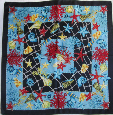 Superbe Foulard CODELLO 100% soie TBEG vintage scarf 87 x 89 cm