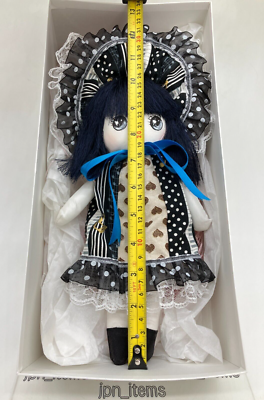 Handmade Japan Plush Cotton Bunka Doll Japanese Retro Style Black