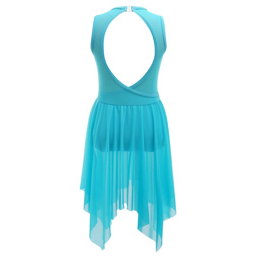 Girls Perform Leotard Mesh Tulle Skirt Dress Lyrical Ballet Modern Dance Costume - Picture 16 of 70