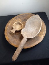 Lot Of 3 Vintage Hand Carved Wooden Dough Bread Bowl Scoop Bowl Farmhouse/42b