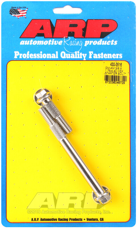 Arp 430-3516 GM 3/8 X 1.750/4.400 hex SS starter bolt kit