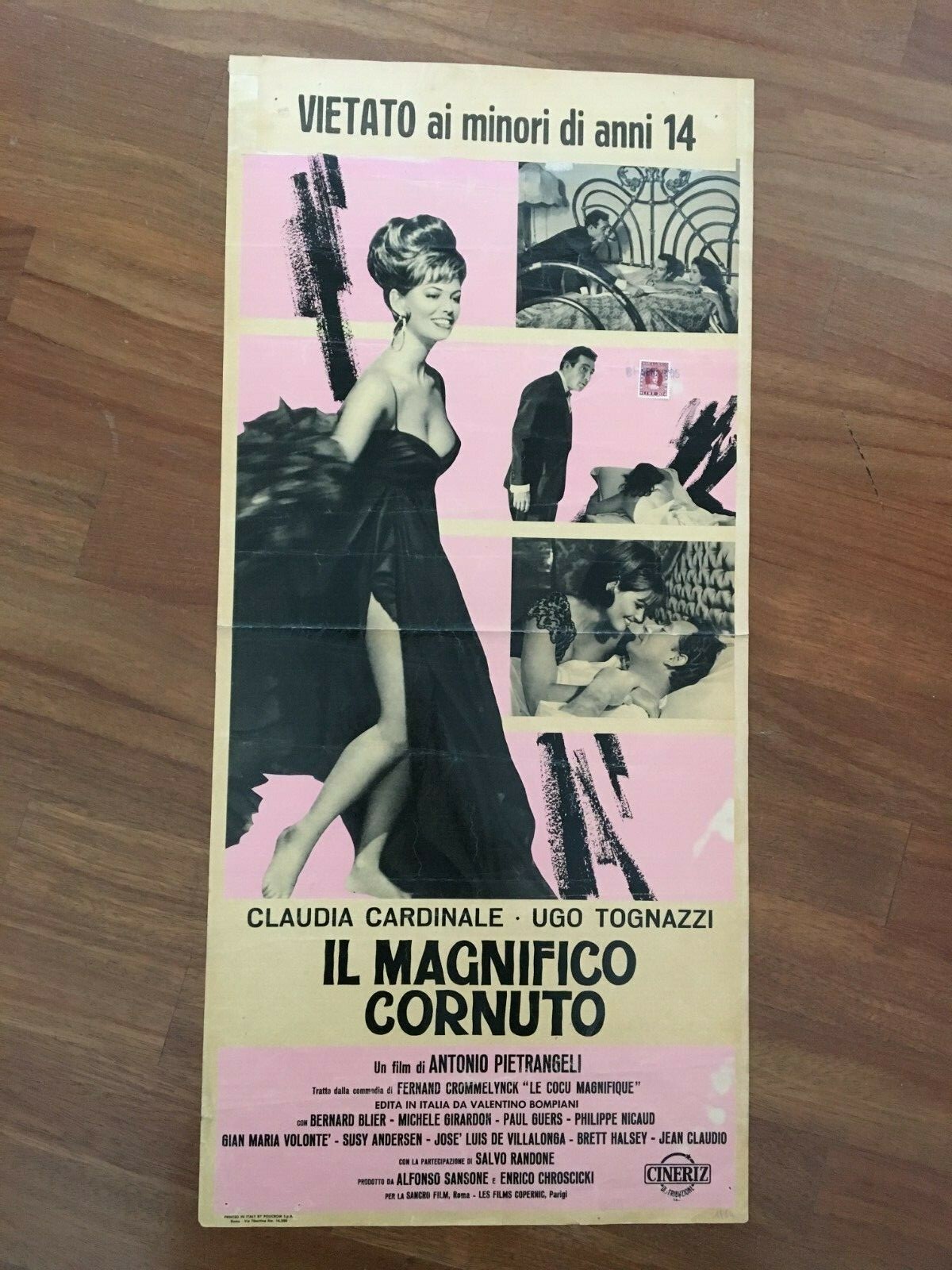 Locandina originale film Il magnifico cornuto (1964) - Regia di Antonio Pietrangeli