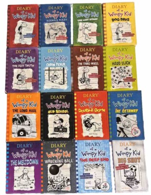 Diary of a Wimpy Kid's Collection 16 Books By Jeff Kinney