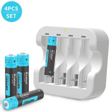 1.5V AAA Lithium Rechargeable Battery Charger Li-Ion batteries 1100mWh LOT