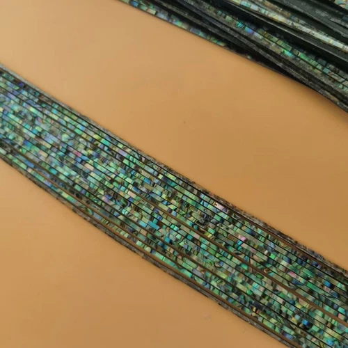 8/16 pezzi Abalone Shell Edge Strip Binding Purfling 400 mm intarsio chitarra liutaio USA - Foto 5 di 20