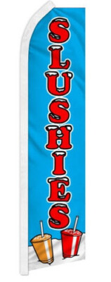 2 Pack Slushies Advertising Swooper Feather Flutter Flag Concessions Drinks 100D