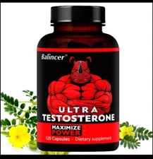 Ultra Testoesterone - Max Power Strength-Energy-Stamina 120 Capsules Exp11/26