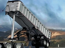 1/64 DCP SILVER EAST END DUMP TRAILER W/ BLACK TARP