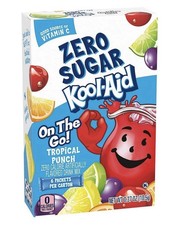 Koolaid On The Go Packets Zero Sugar Tropical Punch Flavor 6 boxes, 36 packets