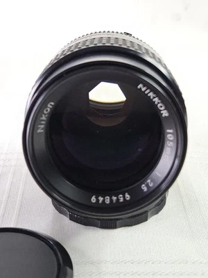 Nikon AI-S Camera Lenses 105mm Focal f/2.5 Maximum Aperture for