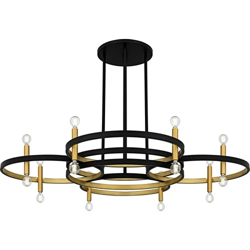 Matte Black  Chandelier from the Winsland Collection - Picture 3 of 6