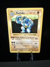 1995 machoke pokemon card value Base Set Uncommon #34 [Shadowless] [1FF] Karate Chop (50 Machoke Legendary Collection Uncommon 51/110