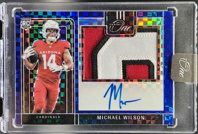 Michael Wilson 2023 Panini One Precision #324 Blue /75 RPA