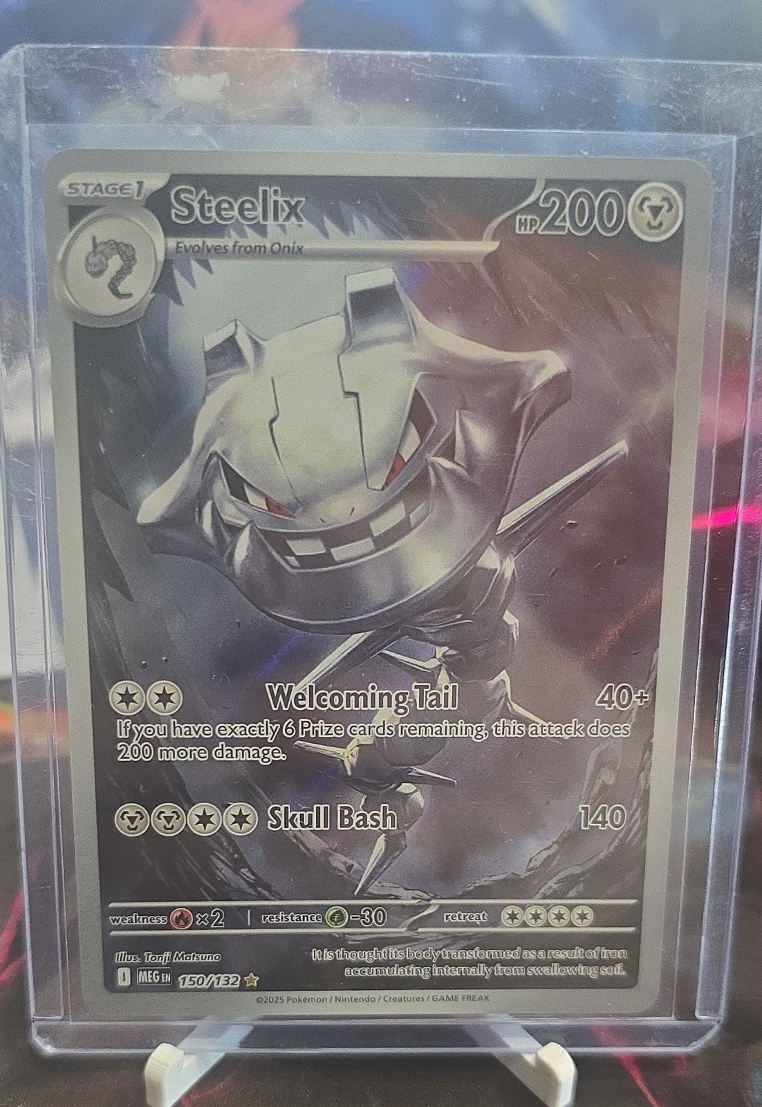 Pokemon Steelix 150/132 Mega Evolution Set Illustration Rare Full Art Holo NM