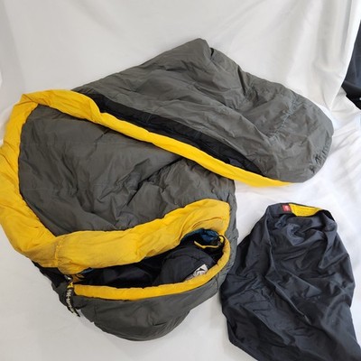 The North Face Cat's Meow Sleeping Bag Polarguard 20F Mummy Gray Yellow