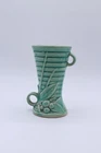 Vintage Green/Aqua Pottery McCoy Leaf and Berry vase