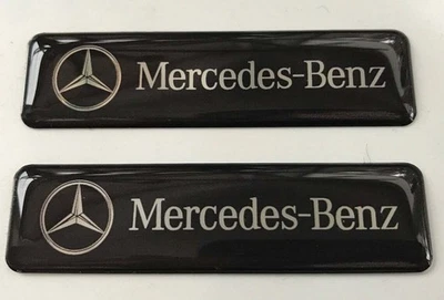 2 Stück Mercedes Benz Logo Emblem Aufkleber Silikon (65x17mm) 3D Badge Sticker - Bild 1 von 3