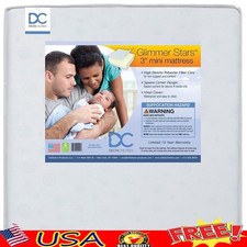 Mini Portable Crib Mattress Waterproof Hypoallergenic Firm Support 3 Inch New