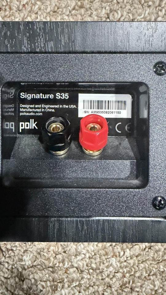 Altavoz de canal central Polk Audio Signature Series S35 (6 controladores) | Negro Foto 2 de 4