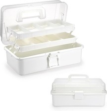 3-Layer Plastic Dividing Storage Box Craft Organizer and Storage Portable Handle
