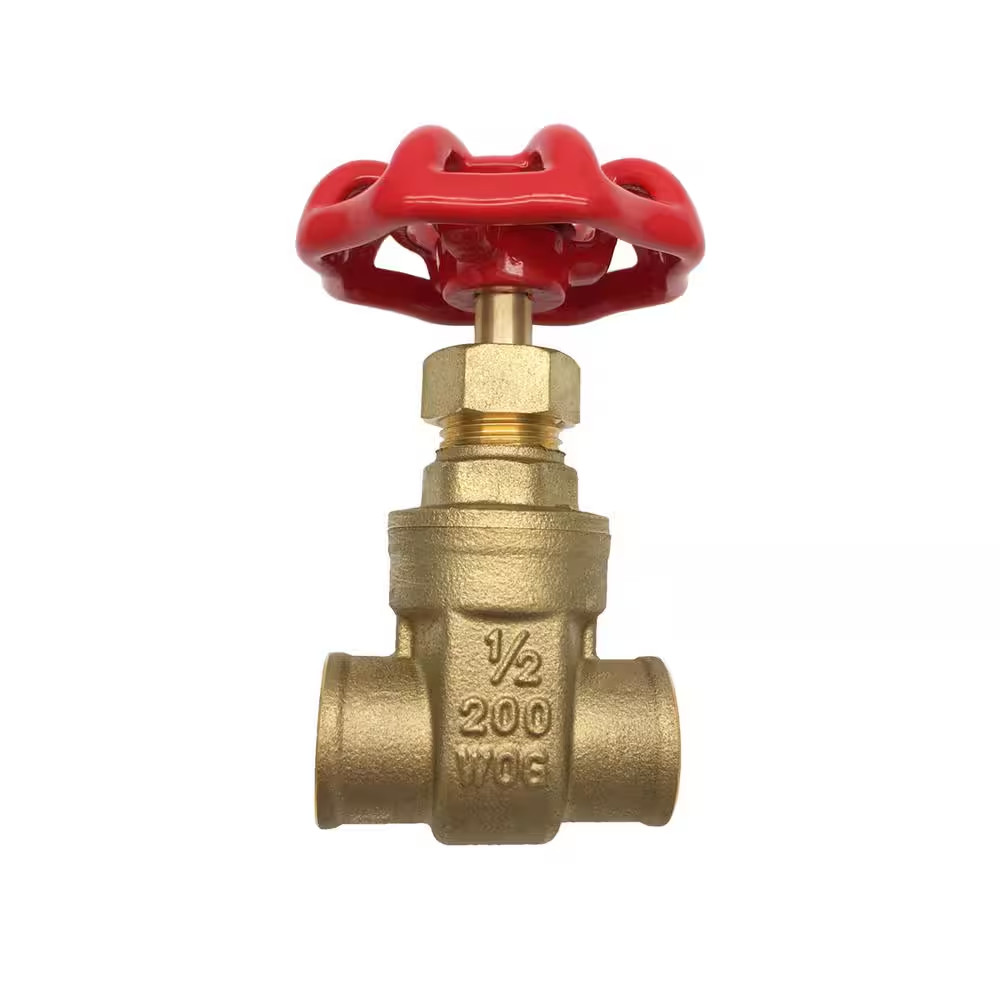 1 In. SWT X SWT Heavy Pattern Brass Gate Valve