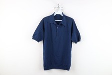 Vintage 60s Ban Lon Mens Medium Blank Knit Short Sleeve Collared Polo Shirt USA