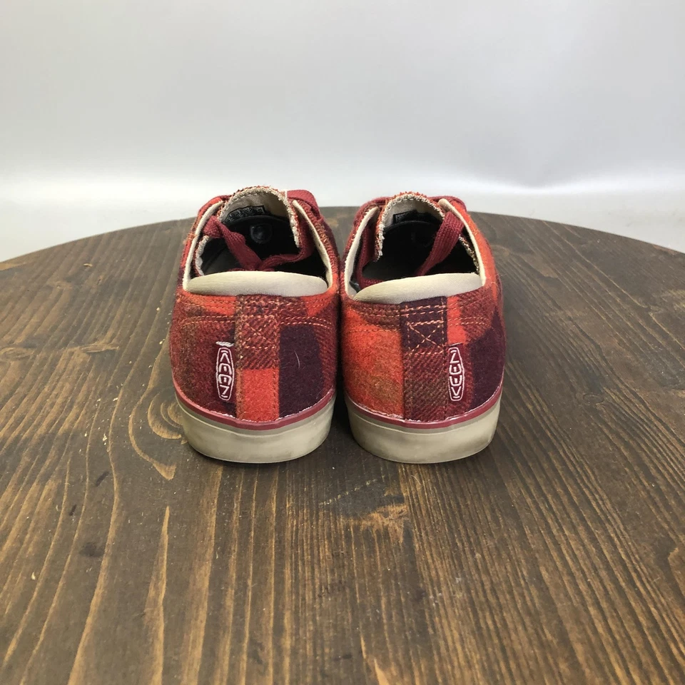 Zapatos informales Keen Coronado para mujer talla 7 rojos a cuadros de lana con cordones Foto 3 de 4