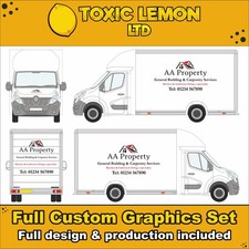 LUTON VAN Custom Vehicle Graphics Kit Decals - Sign Writing - Schriftzug