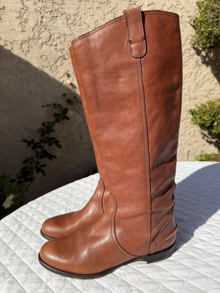 Madewell 1937 Calzado Botas de Montar Mujer 9 Cuero Marrón Hasta la Rodilla Hecho en Italia Foto 2 de 4