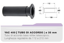YAC400 Ciare tubo di accordo da 35mm telescopico ABS per casse acustiche bass re
