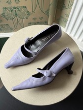 Prada Lilac Leather Mary Jane Heels Pumps – Size EU 36 (UK 3 / US 6 / AU 5)