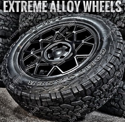 17 Zoll schwarze Fred Alufelgen passend für Volkswagen T5 T6 T28 T30 T32 + All Terrain Reifen