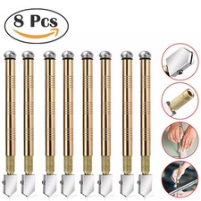 8x Professional Diamond Tip Glass Cutter Steel Blade Precision Cutting Tools