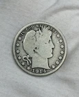1914-P Barber Half Dollar 50C Semi Key Date Philadelphia Mint 90% Silver Coin