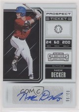 2018 Panini Contenders Draft Picks Prospect Ticket 3/99 Nick Decker #75 Auto y6z