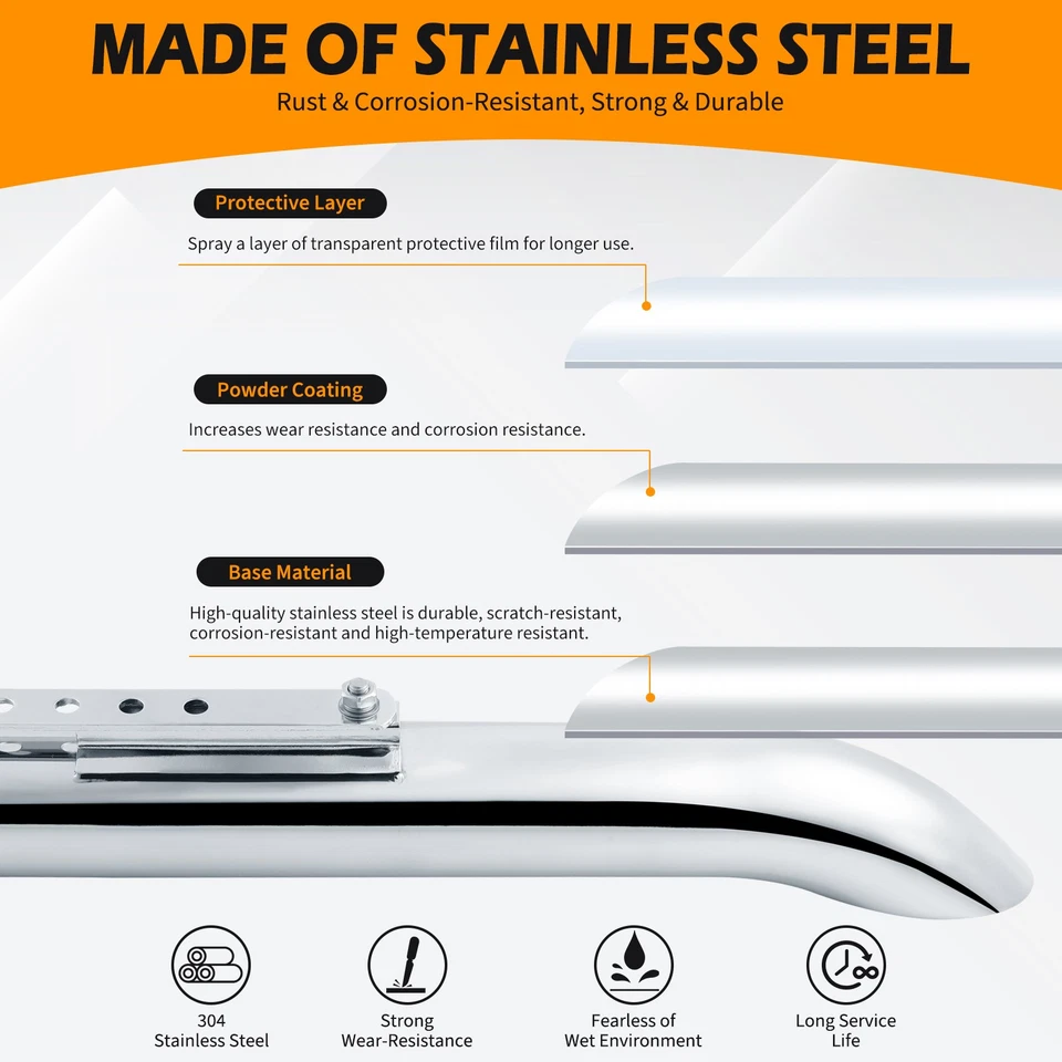 Silenciador tubo escape 2" ID Slip-On 20" para Honda CM 450 125 200 250 400 Foto 4 de 4