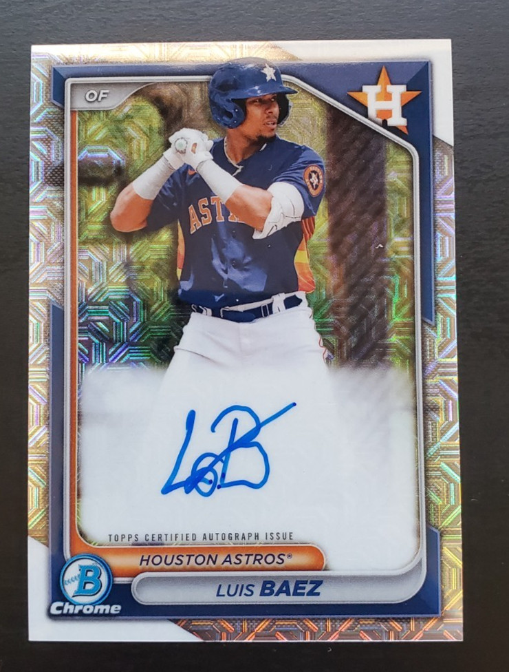 2024 Bowman Chrome Luis Baez Mojo Refractor Auto #BMA-LB Houston Astros