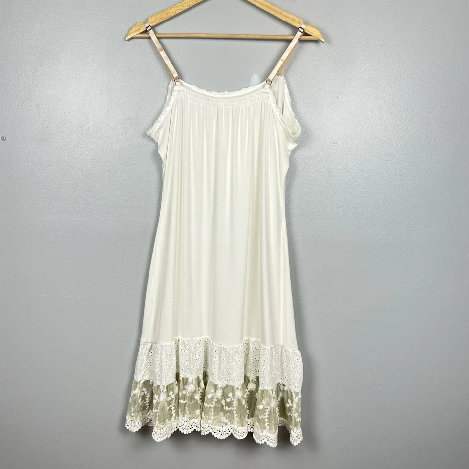 Matilda Jane Ivory Adjustable Strap Lace Hem Dress Extender,  Medium. - Image 2 of 4