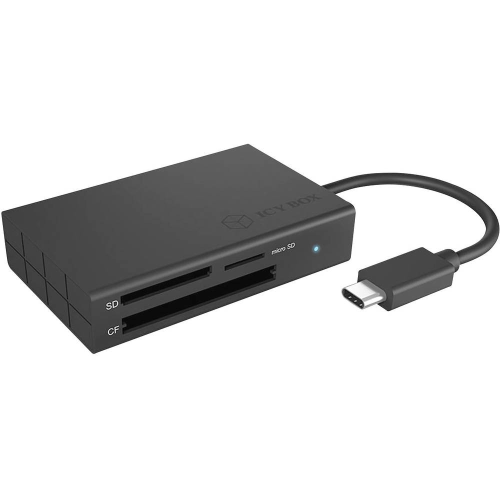 Lecteur de carte mémoire USB-C ICY BOX externe adaptateur SD MicroSD gris