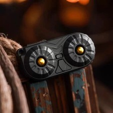 Stainless Steel Owl Fidget Slider EDC Magnetic Push Card Metal Stress Relief Toy