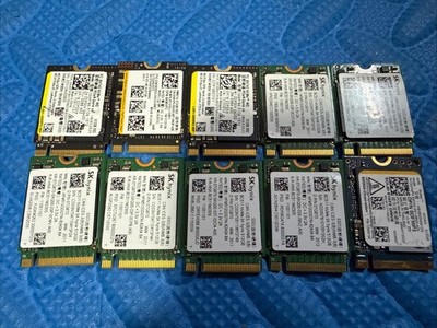LOT OF 10: 512GB M.2 NVMe SSD 2230 Size Internal Solid State Drives Major Brands