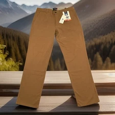 Mens Dockers Ultimate Chino Slim Fit Pants Smart 360 Flex 34X30 Duck Brown NEW