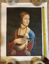 Hand Painted Replica “Lady With An Ermine” -Leonardo Da Vinci. Medium Canvas.