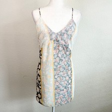 Tularosa Floral Lace Mini Slip Dress Criss-Cross Low Back Women's S Cowgirl