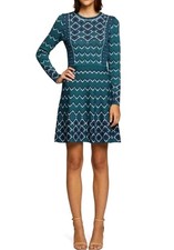 Eliza J Women's Fit & Flare Teal  Sweater Dress  Medium 